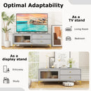 TV Stand with Compartment and Drawers for 55 Inch TV-Gray