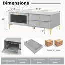 TV Stand with Compartment and Drawers for 55 Inch TV-Gray by LJGDeals