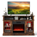TV Stand with Electric Fireplace LED Lights and Remote Controls for TVs Up to 40 Inch by LJGDeals