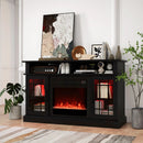 TV Stand with Electric Fireplace LED Lights and Remote Controls for TVs Up to 40 Inch by LJGDeals