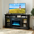 TV Stand with Electric Fireplace LED Lights and Remote Controls for TVs Up to 40 Inch by LJGDeals