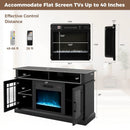 TV Stand with Electric Fireplace LED Lights and Remote Controls for TVs Up to 40 Inch by LJGDeals