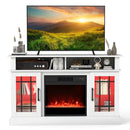 TV Stand with Electric Fireplace LED Lights and Remote Controls for TVs Up to 40 Inch by DirectDeals