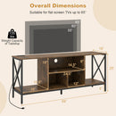 TV Stand with LED Lights for 65 Inch TV Entertainment Center with Power Outlets by DirectDeals