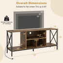TV Stand with LED Lights for 65 Inch TV Entertainment Center with Power Outlets by LJGDeals
