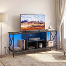 TV Stand with LED Lights for 65 Inch TV Entertainment Center with Power Outlets by LJGDeals