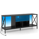 TV Stand with LED Lights for 65 Inch TV Entertainment Center with Power Outlets by LJGDeals