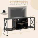 TV Stand with LED Lights for 65 Inch TV Entertainment Center with Power Outlets by DirectDeals