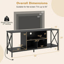 TV Stand with LED Lights for 65 Inch TV Entertainment Center with Power Outlets by LJGDeals
