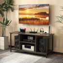 3-Tier TV Stand with Power Outlet USB and Adjustable Shelf-Gray by LJGDeals