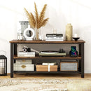 Industrial TV Stand up to 50 Inches with Power Outlets and USB Ports-Rustic Brown by LJGDeals