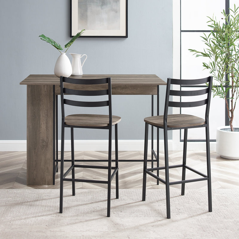 3-Piece Drop Leaf Counter Table Set