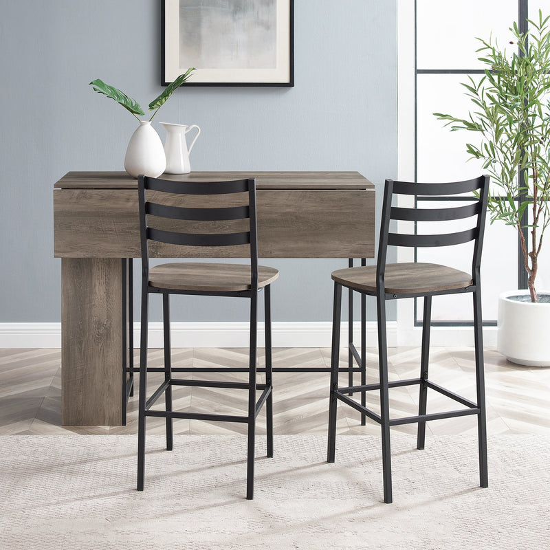 3-Piece Drop Leaf Counter Table Set