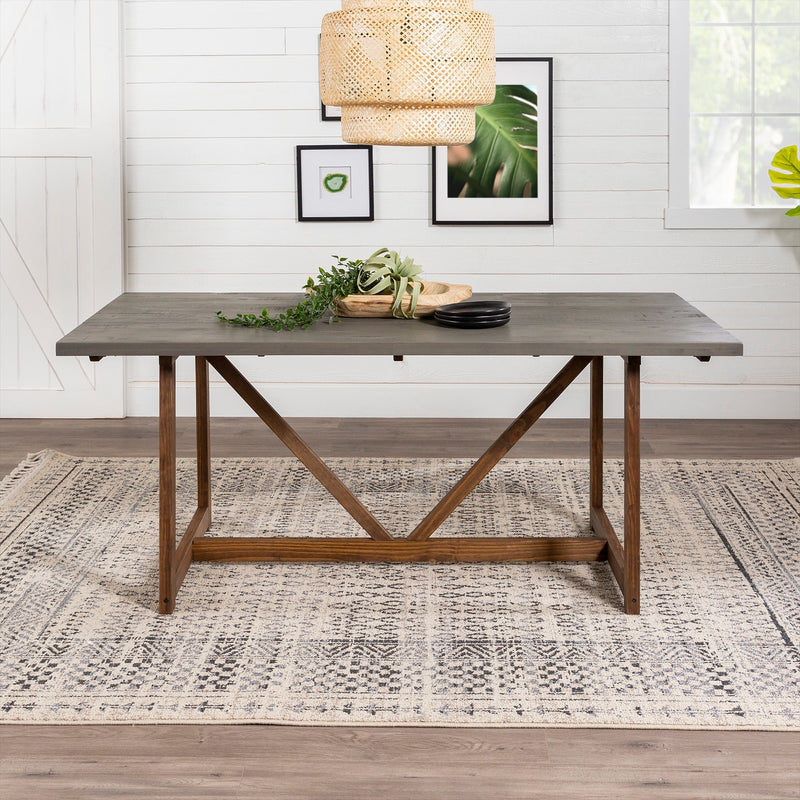 Brennan Solid Wood Trestle Dining Table