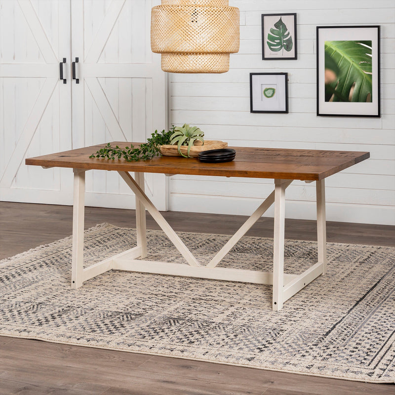 Brennan Solid Wood Trestle Dining Table