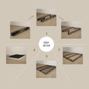 Twin size 8-inch Metal Frame Box-Spring Mattress Foundation with Cover