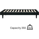 Twin size Mid-Century Modern Platform Bed Frame in Black Wood Finish