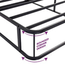 Twin size 5-inch Low Profile Metal Box Spring Mattress Foundation with Cover