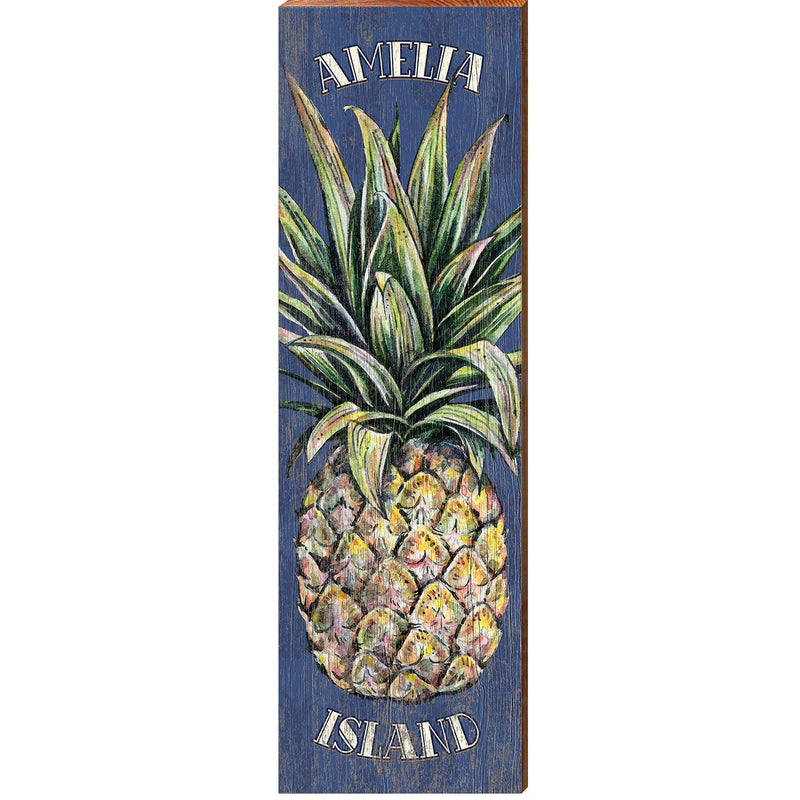 Amelia Island Pineapple | Wall Art Print on Real Wood