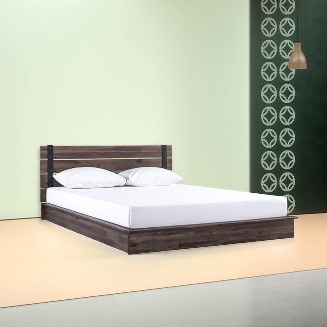 Twin size Farmhouse Wood Industrial Low Profile Platform Bed Frame, photo 2 of 4