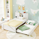 Twin Bed Frame with Trundle and Power Outlets by LJGDeals