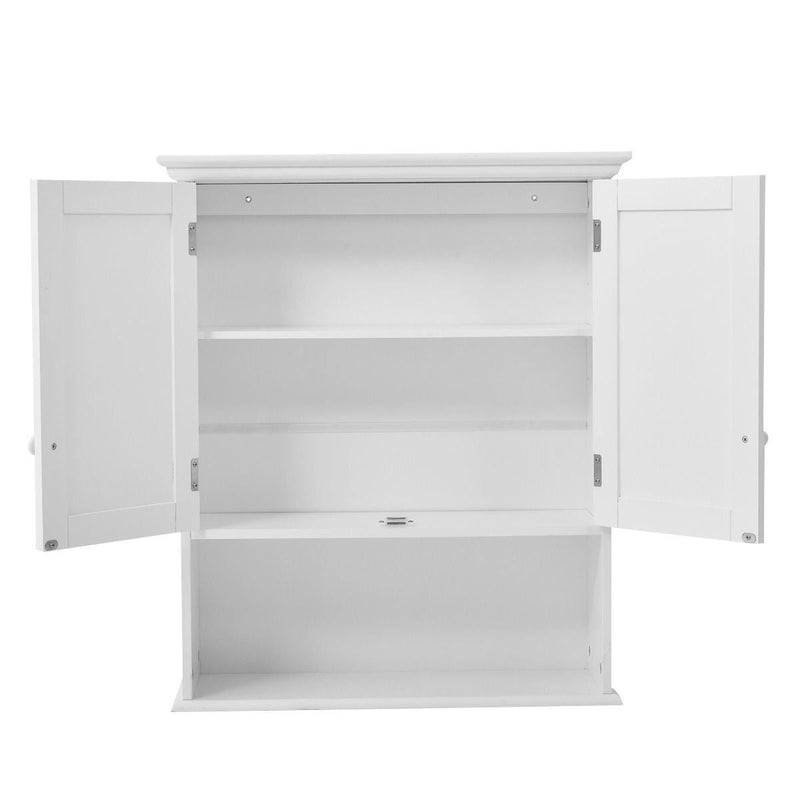 White Wall Mount Bathroom Cabinet with Storage Shelf, photo 2 of 3