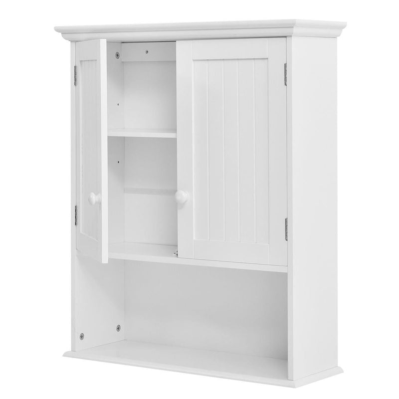 White Wall Mount Bathroom Cabinet with Storage Shelf, photo 3 of 3