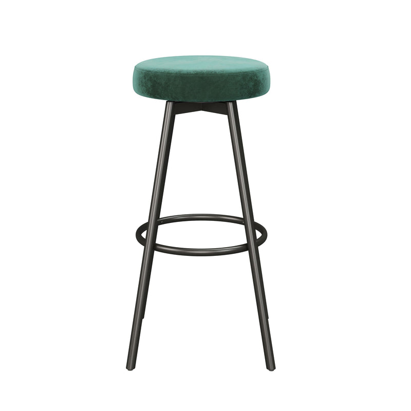 Twyla 2-Piece Glam Swivel-Seat Barstool Set