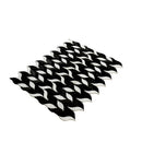 Black White 10x12 Polished Leaves Marble Mosaic Tile (5 pack, 4.07 sq ft/case) - Sample