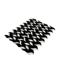 Eastern Black Thassos Basalt 10x12 Polished Leaves Marble Mosaic Tile (5 pack, 4.07 sq ft/case)