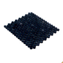 Jet Black 11x12 Tumbled Penny Round Marble Mosaic Tile (5 pack, 4.83 sq ft/case) - Sample