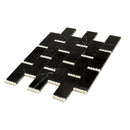 Eastern Black Thassos White 12x13 Polished Brick Marble Mosaic Tile (5 pack, 5.28 sq ft/case)