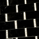 Eastern Black Thassos White 12x13 Polished Brick Marble Mosaic Tile (5 pack, 5.28 sq ft/case)