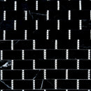 Black White 12x13 Polished Brick Marble Mosaic Tile (5 pack, 5.28 sq ft/case) - Sample