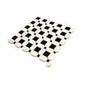 Eastern Black Thassos White 12x12 Polished Octagon Marble Mosaic Tile (5 pack, 5.08 sq ft/case) by Apollo Tile