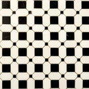 Eastern Black Thassos White 12x12 Polished Octagon Marble Mosaic Tile (5 pack, 5.08 sq ft/case) by Apollo Tile
