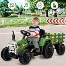 12V Ride on Tractor with 3-Gear-Shift Ground Loader for Kids 3+ Years Old