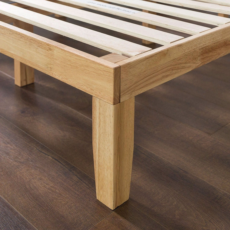 Twin Solid Wood Platform Bed Frame in Natural Finish, photo 2 of 2