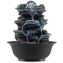 Tabletop Water Fountain with Rolling Crystal Ball and Color-Changing LED Light by LJGDeals