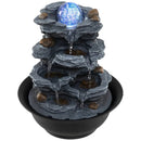 Tabletop Water Fountain with Rolling Crystal Ball and Color-Changing LED Light by DirectDeals