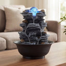 Tabletop Water Fountain with Rolling Crystal Ball and Color-Changing LED Light by LJGDeals