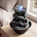 Tabletop Water Fountain with Rolling Crystal Ball and Color-Changing LED Light by LJGDeals