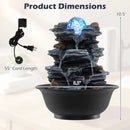 Tabletop Water Fountain with Rolling Crystal Ball and Color-Changing LED Light by LJGDeals