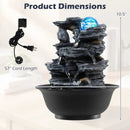 Tabletop Water Fountain with Rolling Crystal Ball and Color-Changing LED Light by LJGDeals