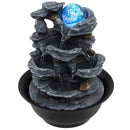 Tabletop Water Fountain with Rolling Crystal Ball and Color-Changing LED Light by DirectDeals