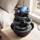 Tabletop Water Fountain with Rolling Crystal Ball and Color-Changing LED Light by DirectDeals