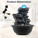 Tabletop Water Fountain with Rolling Crystal Ball and Color-Changing LED Light by LJGDeals
