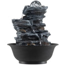 Tabletop Water Fountain with Rolling Crystal Ball and Color-Changing LED Light by LJGDeals