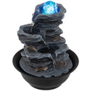 Tabletop Water Fountain with Rolling Crystal Ball and Color-Changing LED Light by LJGDeals