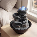 Tabletop Water Fountain with Rolling Crystal Ball and Color-Changing LED Light by LJGDeals